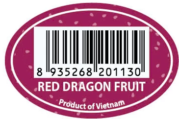 Tem dán thanh long ruột đỏ