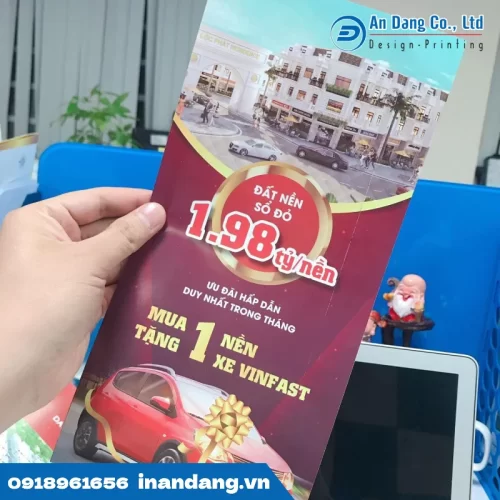 Kích thước in tờ rơi bất động sản (DL)