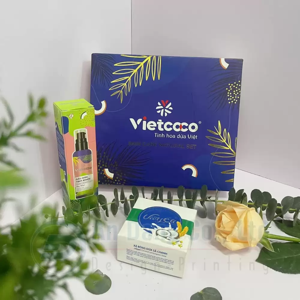 Mẫu in hộp giấy cho thương hiệu Vietcoco