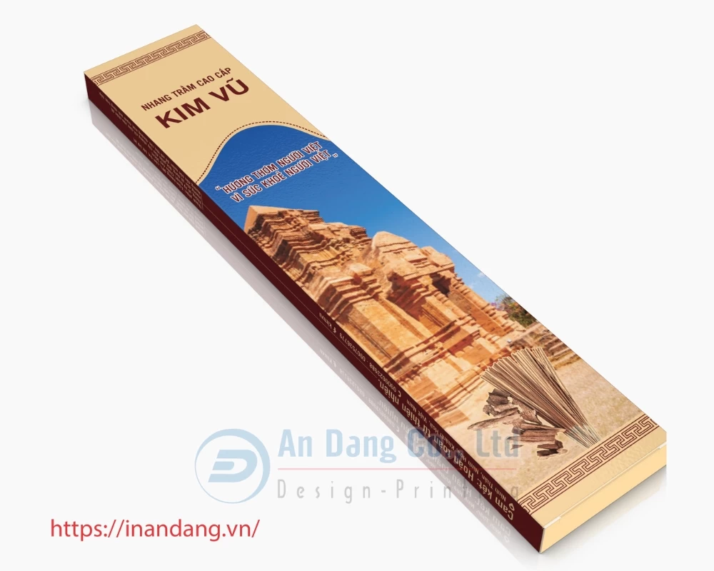 Mẫu hộp 2 nắp gài đựng nhang trầm