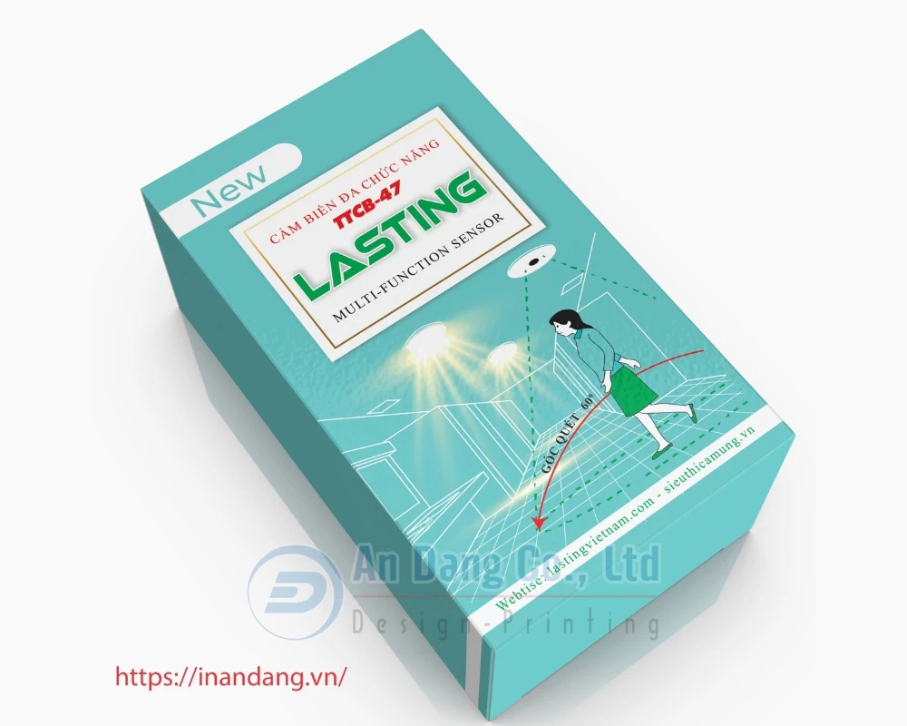 Mẫu hộp 2 nắp gài đựng thiết bị đèn cảm ứng