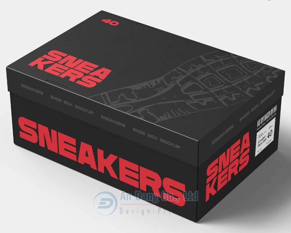 Mẫu hộp âm dương đựng giày kiểu 1