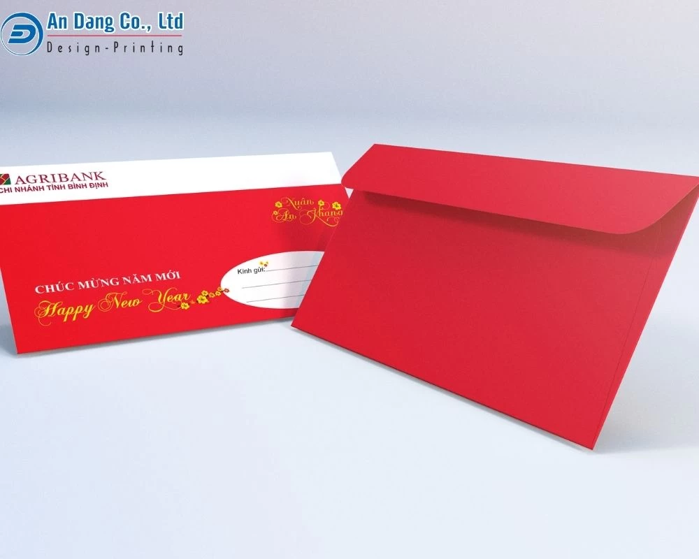 Mẫu bao thư giới hạn dùng vào dịp Tết của ngân hàng Agribank
