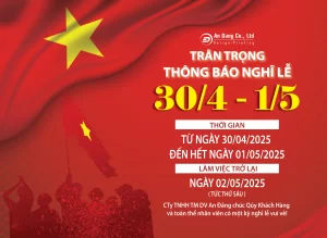 Thông báo nghỉ lễ 30/04 - 01/05 năm 2025