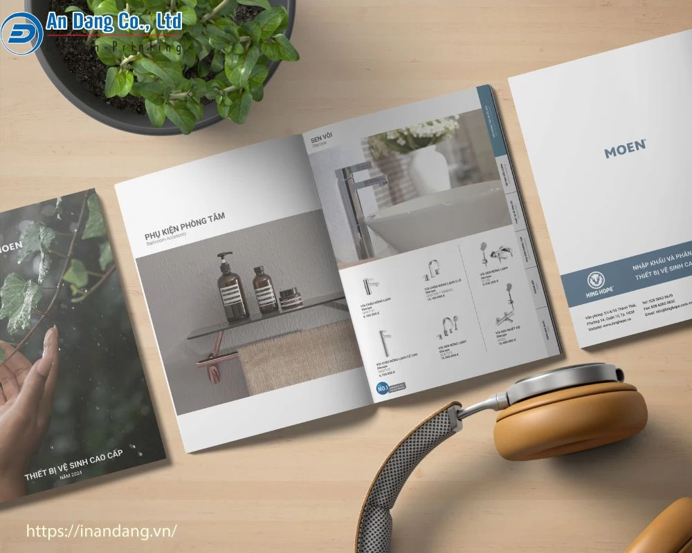 Mẫu bìa catalogue đẹp giới thiệu các sản phẩm thiết bị vệ sinh cao cấp