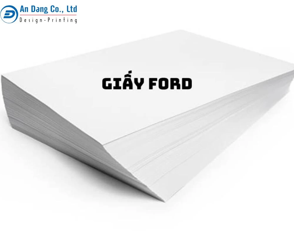 Giấy ford là loại giấy có định lượng thấp nhất hiện nay, chỉ phù hợp để in văn bản, tài liệu