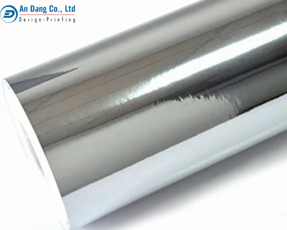 Chất liệu giấy in tem nhãn decal xi bạc