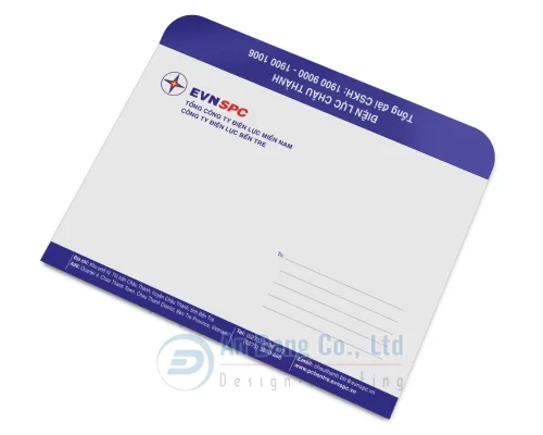 Mẫu bao thư công ty chuyên nghiệp cho công ty điện lực Bến Tre