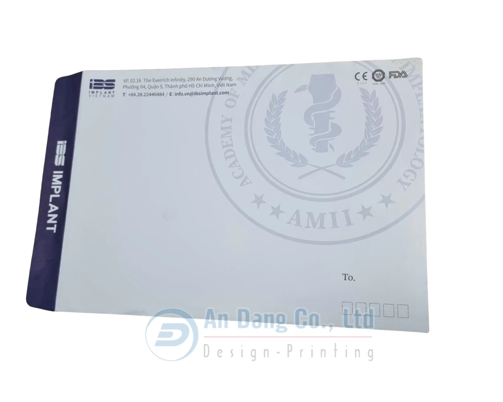 Mẫu bao thư công ty A4
