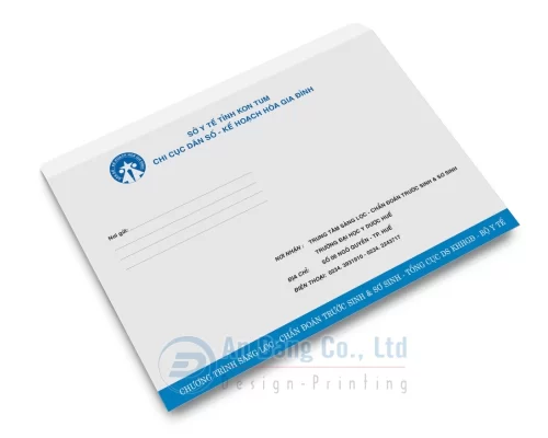 Mẫu bao thư công ty đẹp cho Sở y tế tỉnh Kon Tum