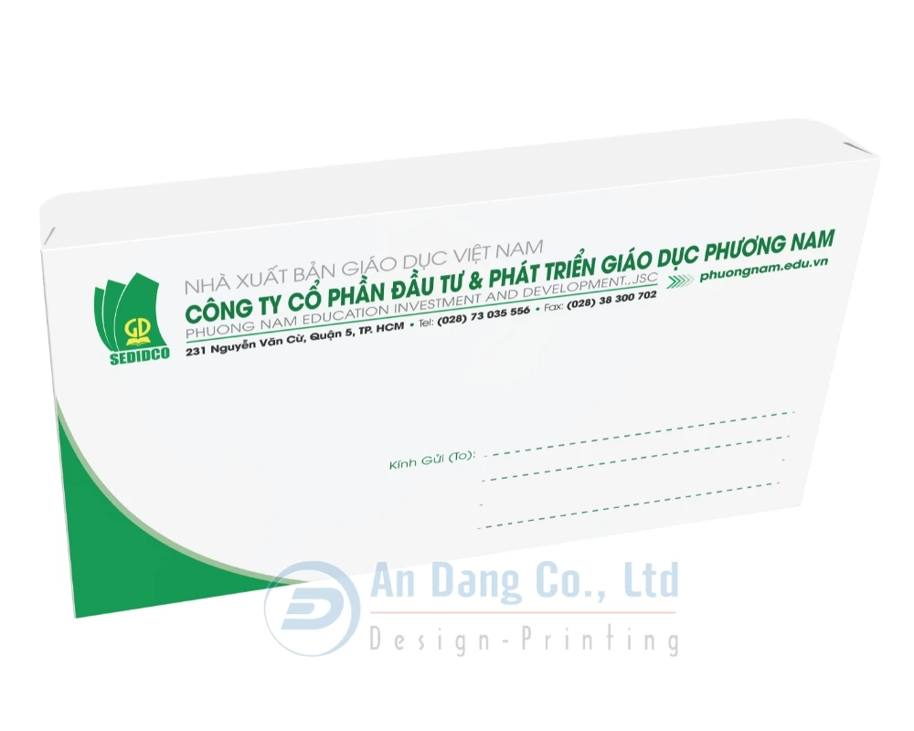 Mẫu bao thư công ty A6 cho công ty Phương Nam