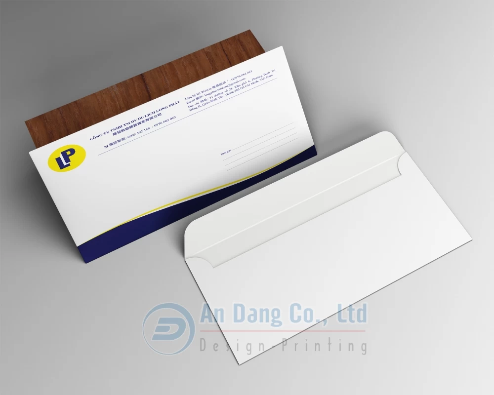 Mẫu in bao thư công ty A6 cho đơn vị VNPT Gia Lai