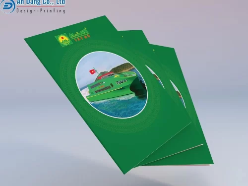 Mẫu bìa kẹp hồ sơ của đơn vị Mai Linh với gam màu xanh lá cây độc đáo