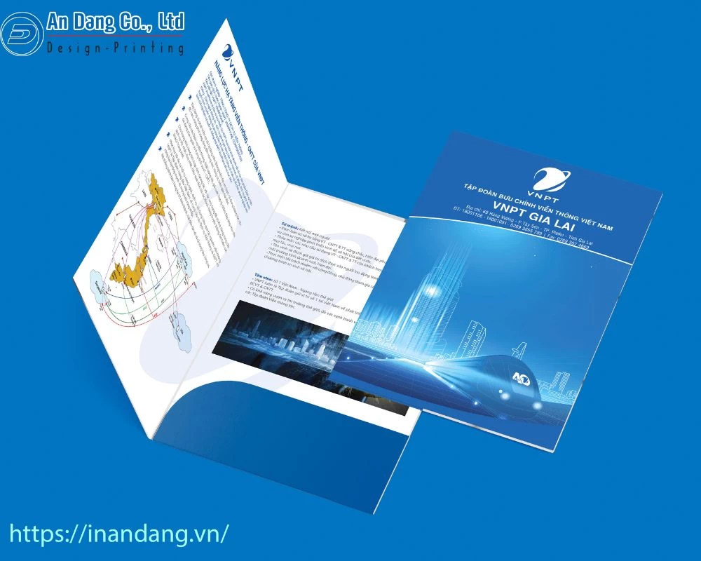Loại folder bìa kẹp hồ sơ gấp 2