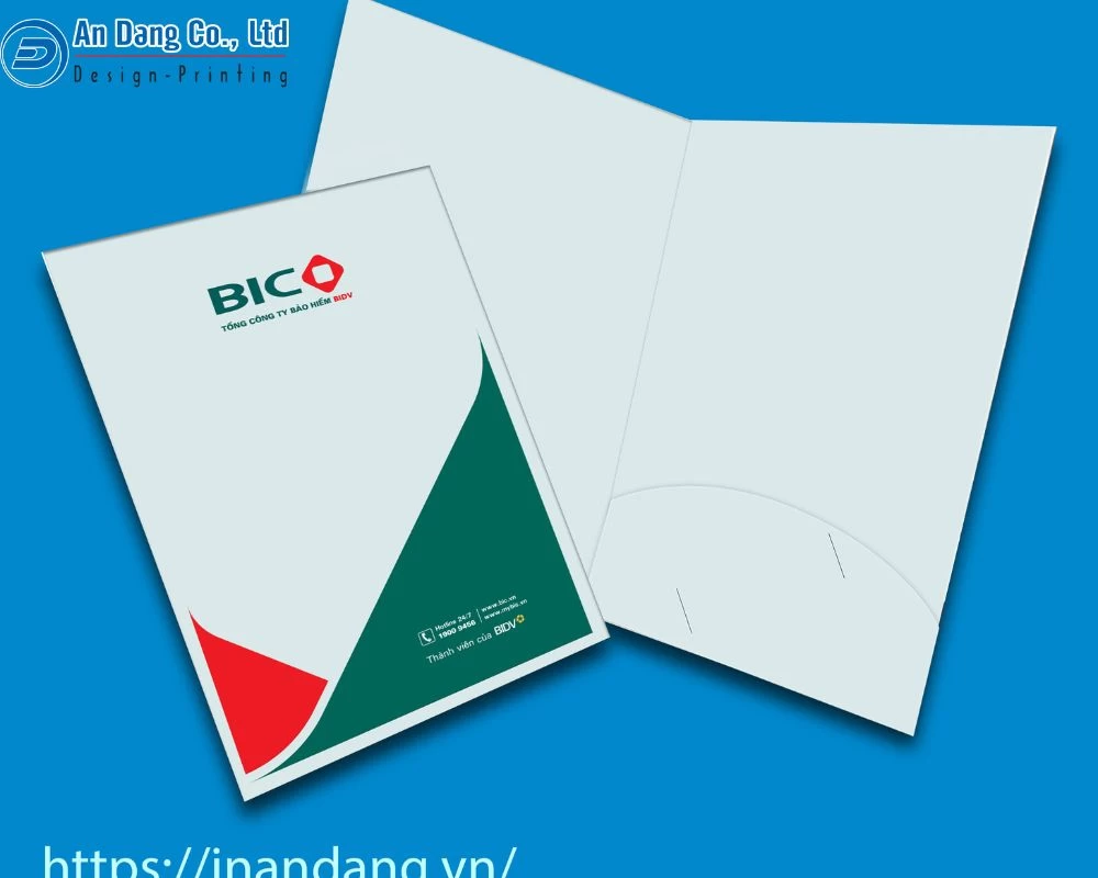 Mẫu bìa kẹp hồ sơ của đơn vị BIC có thiết kế đơn giản
