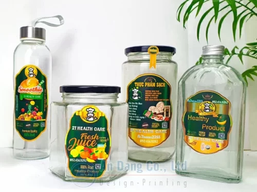 Mẫu tem dán chai lọ do In An Đăng thiết kế