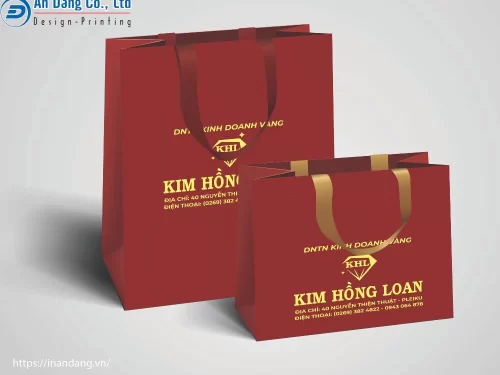 Khách hàng có thể chọn lựa nhiều kích cỡ khác nhau khi in túi giấy cao cấp
