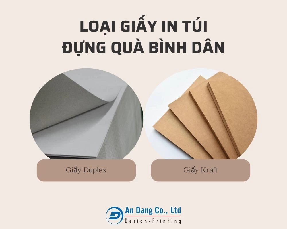 Các loại giấy in túi đựng quà bình dân