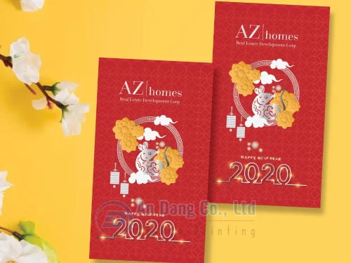 Mẫu bao lì xì doanh nghiệp cho công ty AZ HOMES