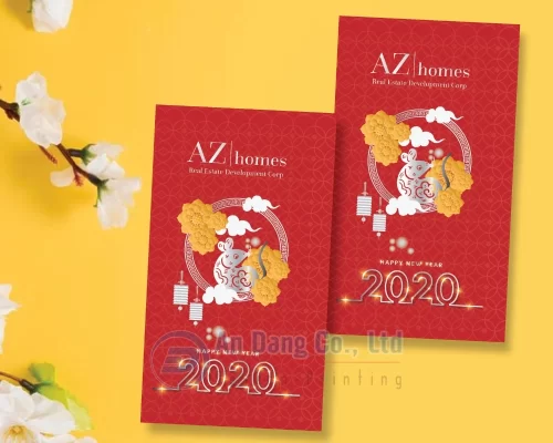 Mẫu bao lì xì doanh nghiệp cho công ty AZ HOMES