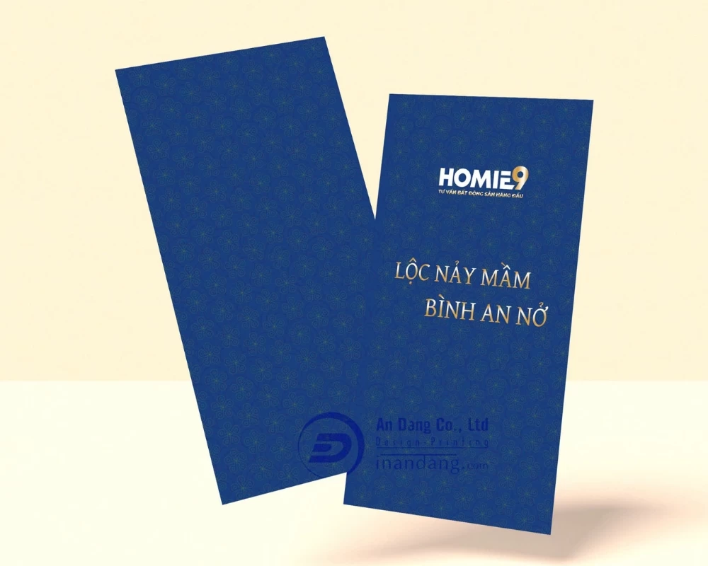 Mẫu bao lì xì thương hiệu cho công ty Homie9