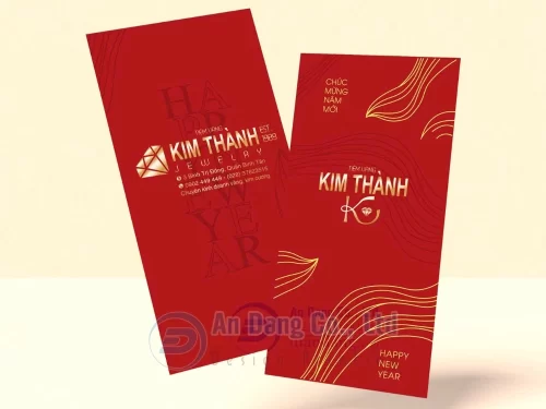 Mẫu bao lì xì độc quyền cho tiệm vàng Kim Thành
