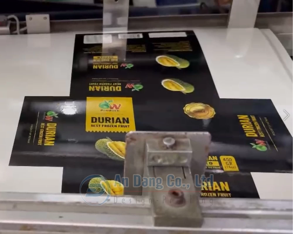 Mẫu hộp giấy đựng sầu riêng do xưởng in hộp giấy In An Đăng sản xuất