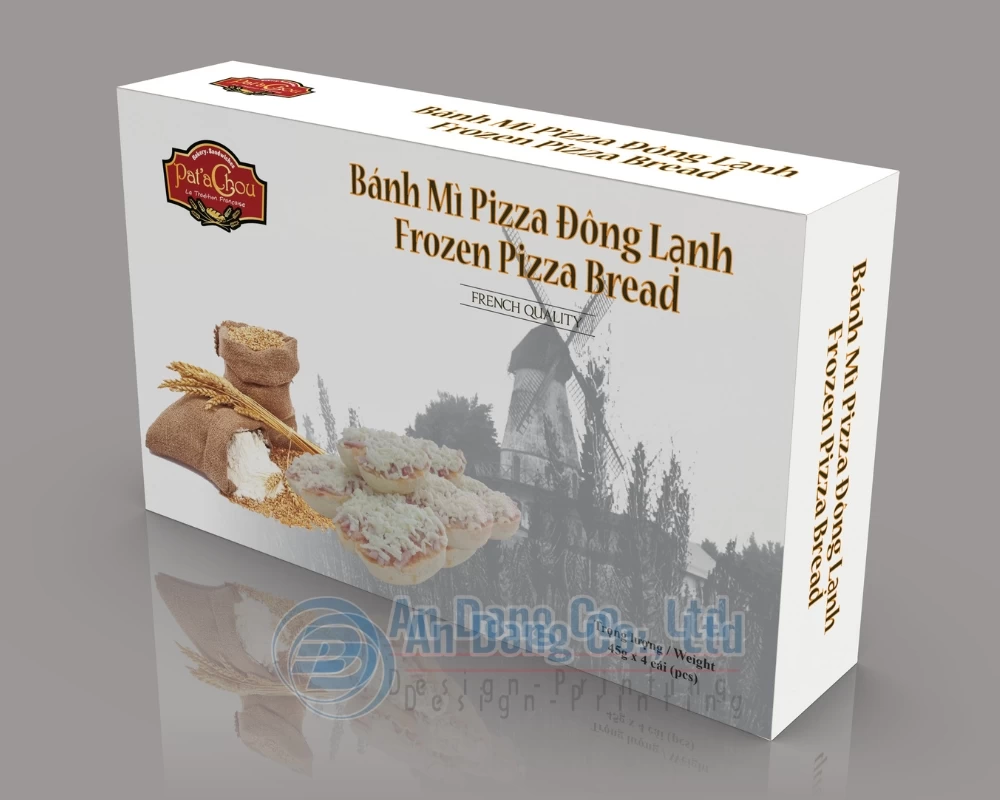 Mẫu hộp giấy đựng thực phẩm bánh mì pizza