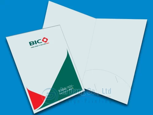 Mẫu bìa folder cho công ty BIC do In An Đăng thiết kế