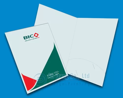 Mẫu bìa folder cho công ty BIC do In An Đăng thiết kế
