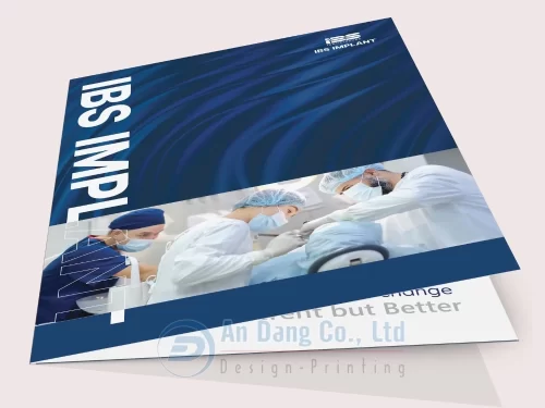Mẫu in bìa folder cho công ty IBS Implant