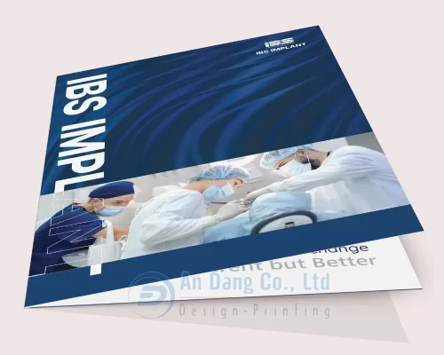 Mẫu in bìa folder cho công ty IBS Implant