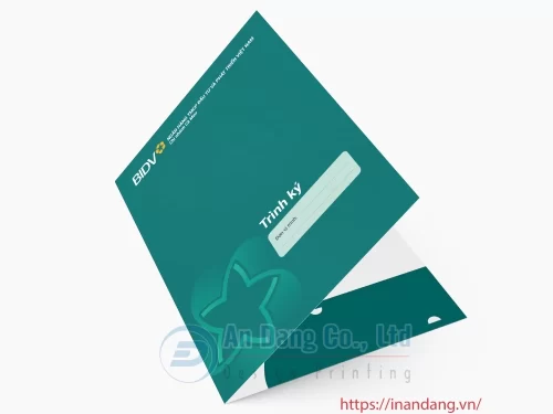 Mẫu in bìa sơ mi cho ngân hàng BIDV