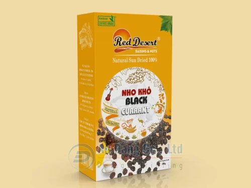 Mẫu hộp giấy đựng nho khô Black Currant