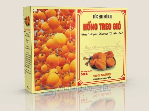 Mẫu hộp giấy đựng hồng treo gió Đà Lạt