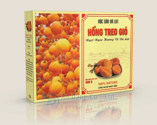 Mẫu hộp giấy đựng hồng treo gió Đà Lạt
