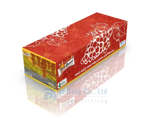 Mẫu hộp giấy đựng nho khô