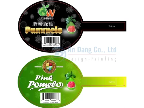 Mẫu tem nhãn sản phẩm cho bưởi da xanh