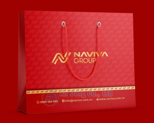 Mẫu in túi giấy thiết kế độc quyền cho tập đoàn Naviva