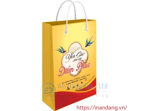 Mẫu in túi giấy thiết kế độc quyền cho cửa hàng yến sào Diễm Phúc