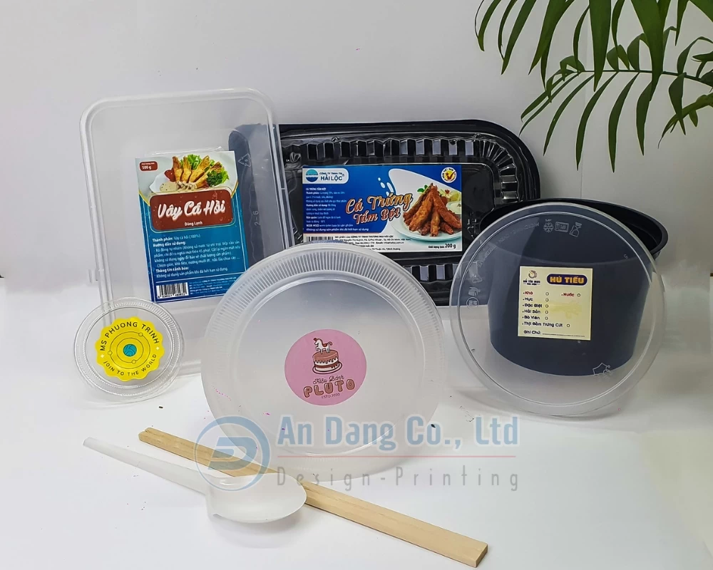 Mẫu tem nhãn giấy dán hộp thực phẩm