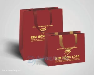 Mẫu túi giấy cho tiệm vàng Kim Hồng Loan