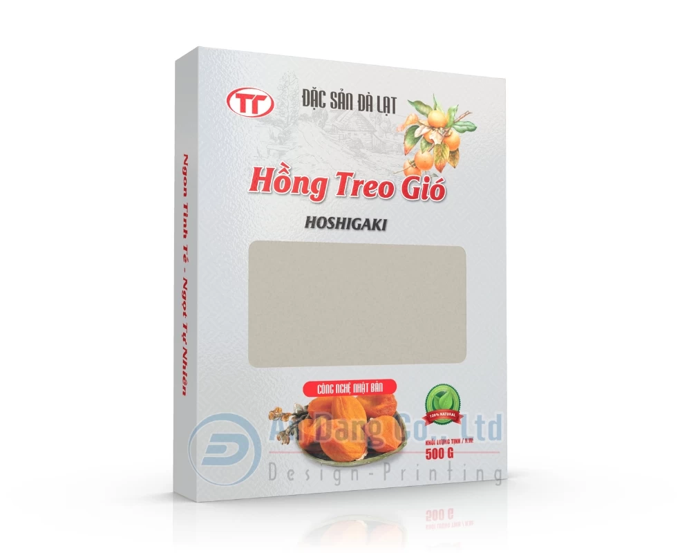Mẫu thiết kế giao diện hộp giấy hồng treo gió có cửa sổ kiếng