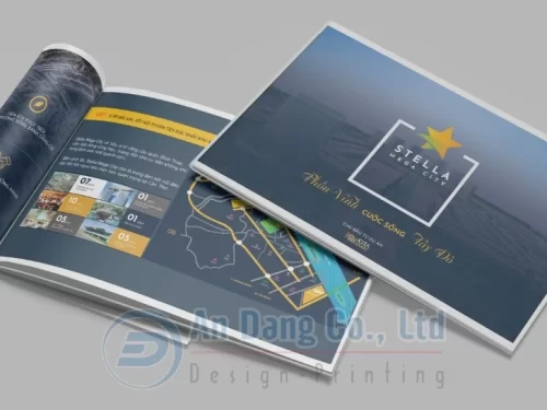 In An Đăng sử dụng hình ảnh chất lượng cao cho mẫu catalogue bất động sản dự án Stella Mega City