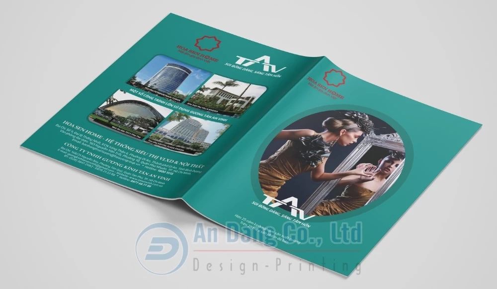 Trang bìa mẫu catalogue nội thất gương do In An Đăng thiết kế