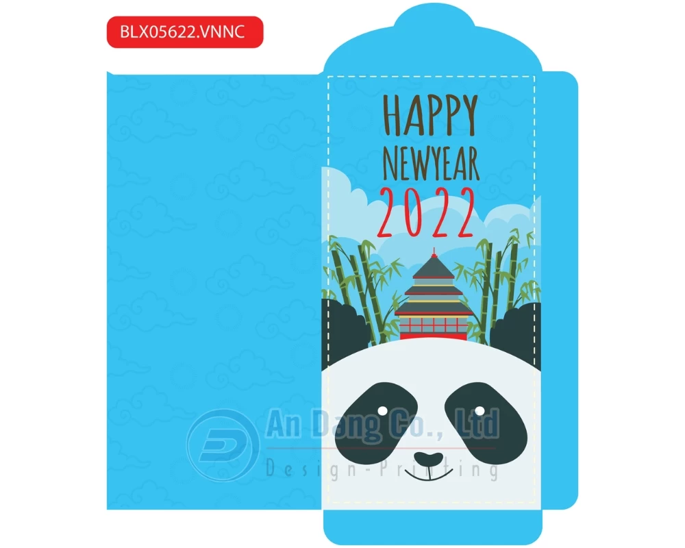 Mẫu bao lì xì cute in hình minh họa gấu trúc đáng yêu