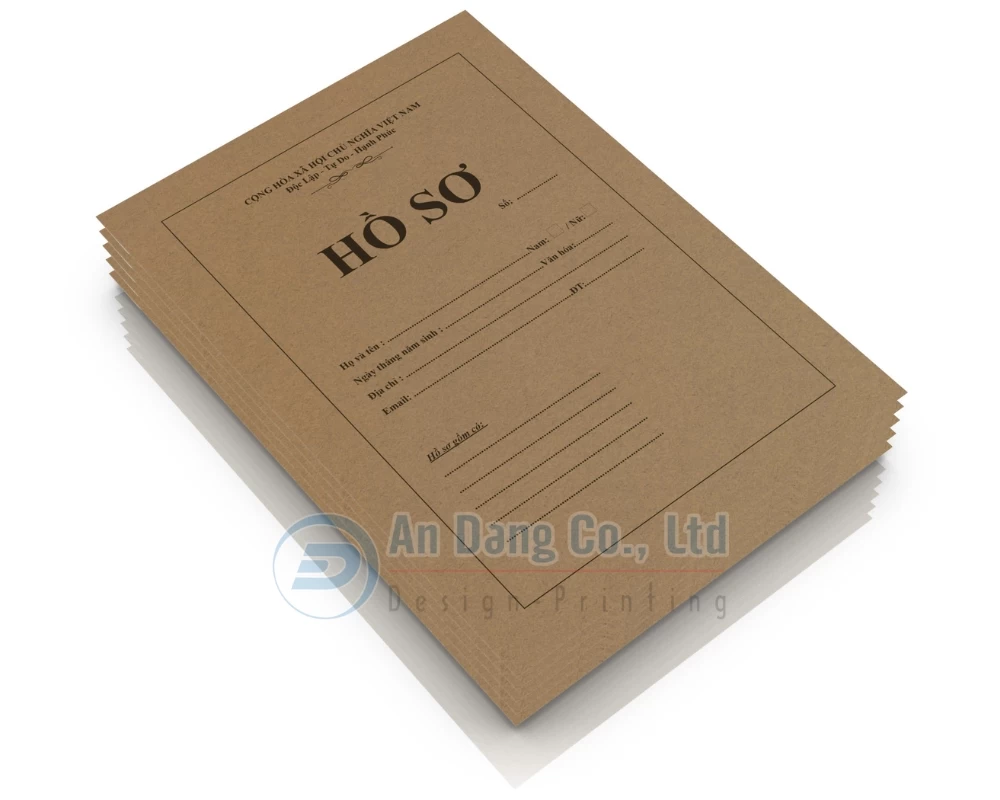 Mẫu bìa hồ sơ cá nhân do In An Đăng thiết kế