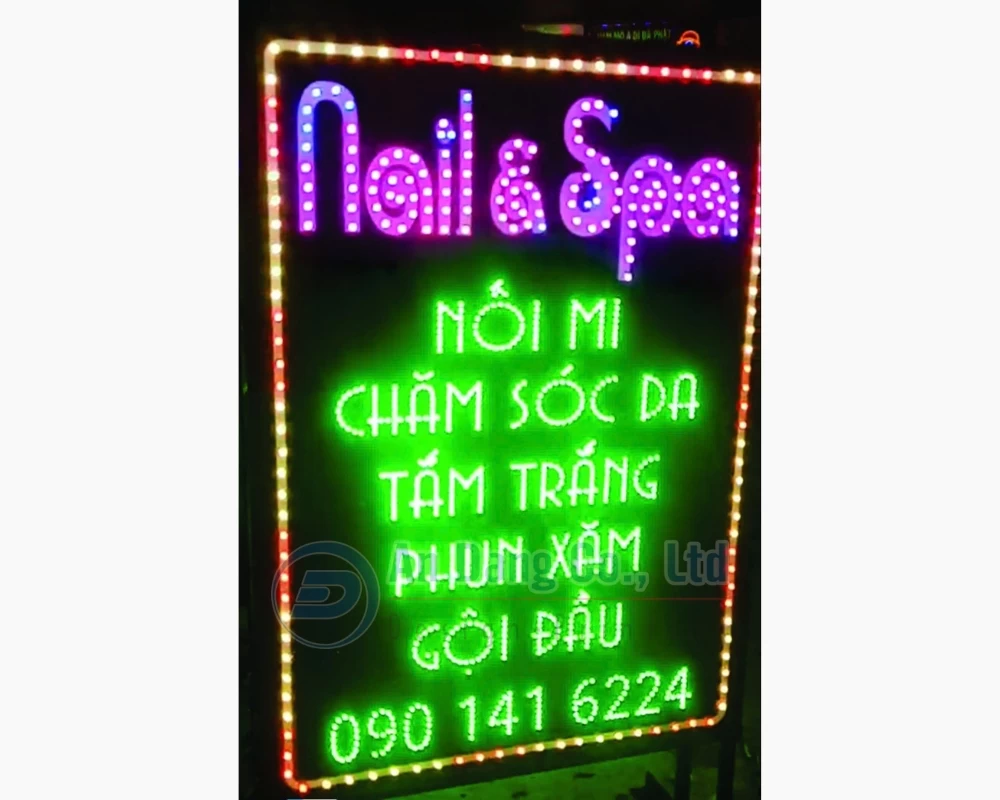 In An Đăng làm bảng hiệu hộp đèn LED ruồi cho tiệm nail và spa