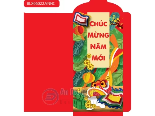Mẫu bao lì xì cao cấp với hình vẽ đồ họa sinh động, nổi bật