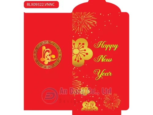 Mẫu bao lì xì lấy màu đỏ - vàng làm chủ đạo, tạo cảm giác sang trọng, cao cấp
